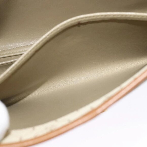 Christian Dior Honeycomb Canvas Hand Bag PVC Leather Beige Auth 110505 - Picture 13 of 16